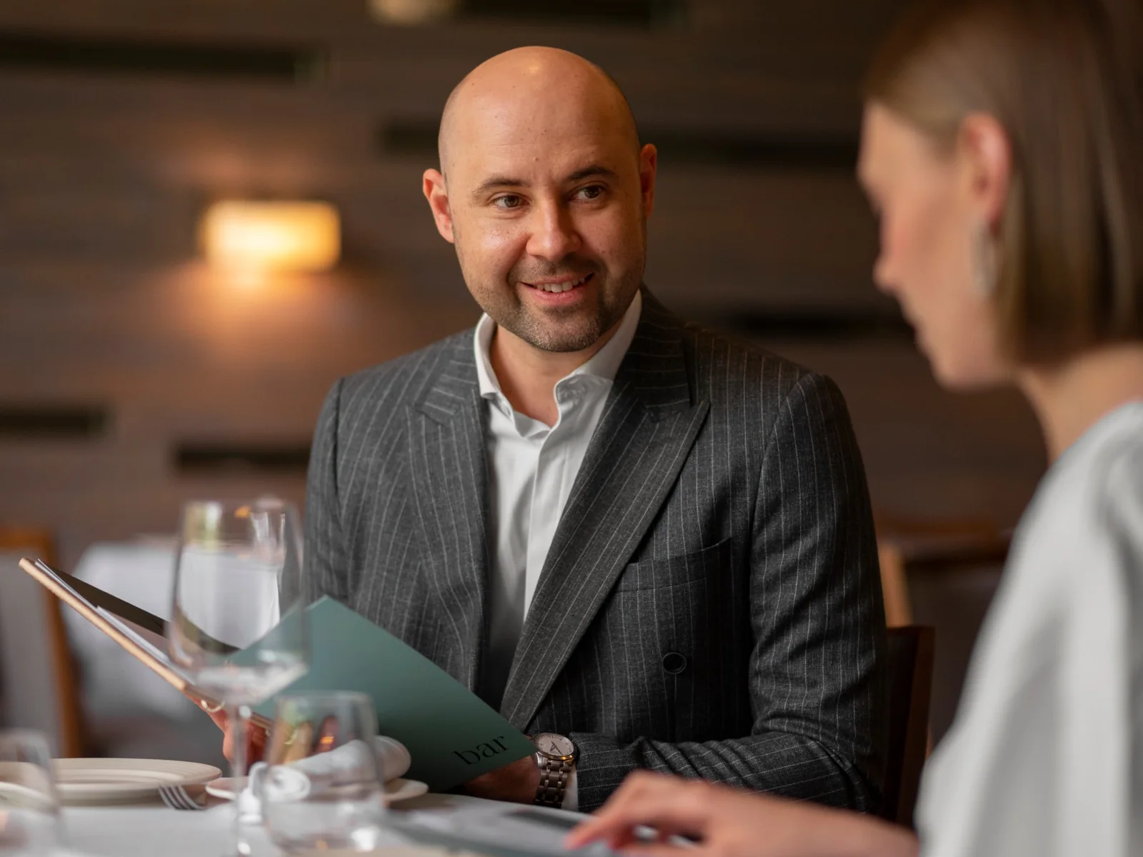 A Biznexa adviser meeting a client over lunch